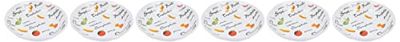 COSY TRENDY Set of 6 Pasta Plates Diameter, White, diamètre 20 cm