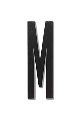 Design Letters Lettre en Bois Noir A-Z-M, Bois, Taille Unique
