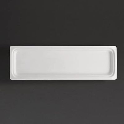 Olympia Whiteware Plat en porcelaine 2/4 Two quatrième size Gastronorm 30 x 165 x 530 mm