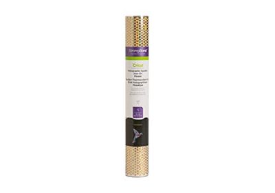 Cricut Cercles de mosaïque holographiques Scintillants thermocollants, doré, 12"X24"