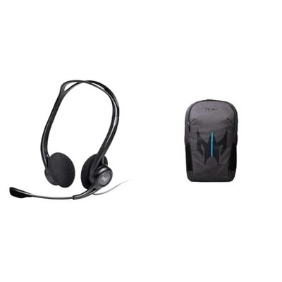Logitech 960 Auriculares con & Predator Urban Gaming - Mochila Ordenador