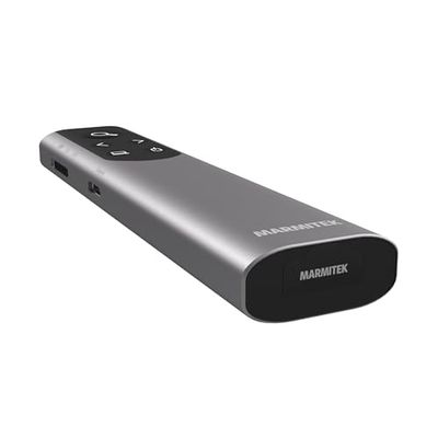 Presentatore Wireless - Marmitek WPR-400 con Puntatore Digitale, Funzione Air Mouse, Zoom, Portata 30M, Ricevitore USB, Compatibile con Windows & macOS