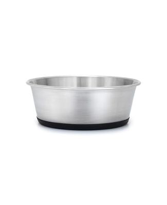 lionto Comedero de Acero Inoxidable, 600 ml, Comedero para Perros con Base de Silicona Antideslizante, Bebedero Inoxidable para Perros y Gatos, Apto para lavavajillas