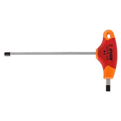 Unior Cacciavite esagonale con manico a T, metrico, 6 mm, rosso/arancione
