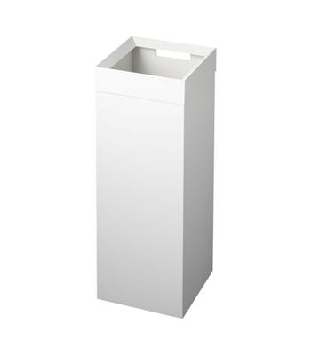 Yamazaki 4488 TOWER Grande poubelle, blanc, Acier, minimaliste, 22.5 x 22.5 x 60 c m