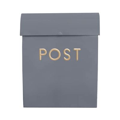 ACL Postbox Wall Mounted Letterbox with Easy Access No Lock for Outdoor Use - Weatherproof And Durable Mailbox, Easy Installation, Strong Construction, Perfect for Homes and Offices (Grey, Large)