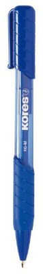 Kores - Blue Super Slide Ballpoint Pens - K6, 1mm, Triangular, Point Biro, Smudge-Proof Ink - Office Supplies, School Stationery, Crafts and Writing Pens, Teacher Supplies, Pens Multipack - Set of 12