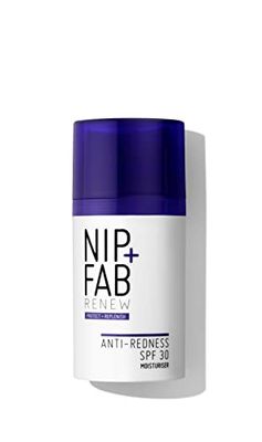 Nip+Fab Spf 30 Moisturiser Renew Anti Redness | 50 ml | Poros Agrandados + Piel Hiperpigmentada | Máxima Hidratación Y Protección Facial | Protección UVA + UVB | Filtro facial SPF