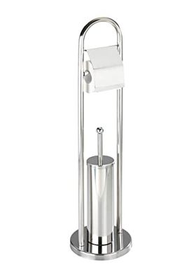 Wenko 16993100 Vasto glänsande rostfritt stål exklusiv stående wc-set, 22 x 81 cm