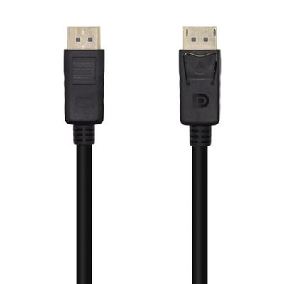 VoltShine DisplayPort-kabel V1.2, 4K, 60 Hz, DPM-DPM, zwart, 1 m, voor het aansluiten van HD-monitoren en multimedia-apparaten.