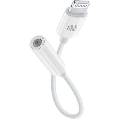 Music Sound | AUX ADAPTER MFI ADATTATORE MULTIUSO |Cavo Adattatore AUX con Connettore Lightning MFI e Porta Jack 3,5mm - Bianco