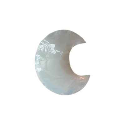 VIE Faceted Crescent Moon Crystal, 3x2cm, Opalite