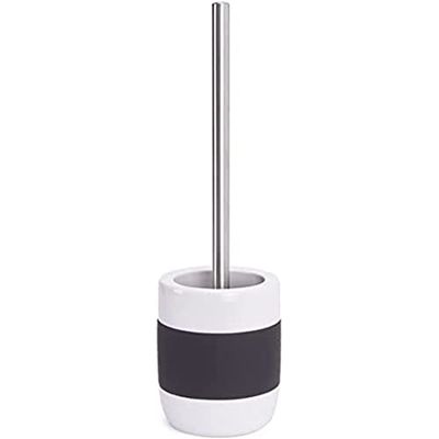 MSV Brosse WC avec Support Céramique Moorea Noir