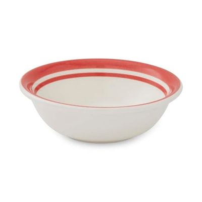 Potter's Stripe Set of 4, 13cm Bowls, Red