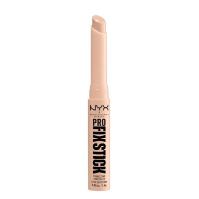 NYX Professional Makeup Correttore in Stick, Attenua, Corregge e Illumina, Tenuta fino a 12h, Arricchito con Acido Ialuronico, Pro Fix Stick, Tonalità: Light, 1,6 g