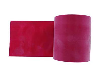 Gima - Fascia o Banda Elastica per Riabilitazione, Colore Rosso, Resistenza Medium, Misure 45 m x 14 cm x 0,30 mm, Senza Lattice