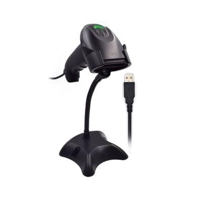 Lecteur de Code Barres avec Support Ewent EW3420 LED USB Noir