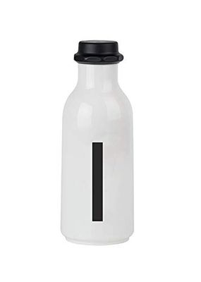 Design Letters Unisex – volwassen To Go drinkfles, wit, 0,5 l