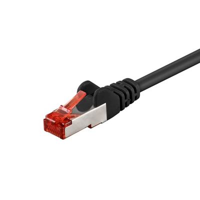 Goobay Câble réseau Cat 6 Câble LAN pour Gigabit Ethernet S-FTP, 5m, noir, 1