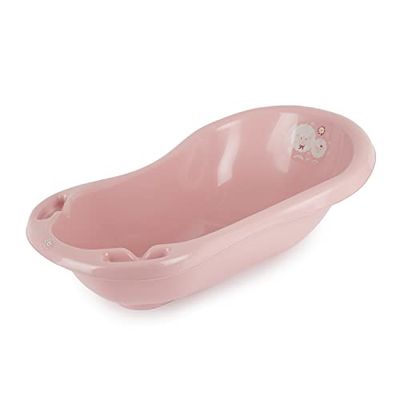 Wanienka ergonomiczna Bieco 0-12 miesięcy, 84cm | Wanienka | Wtyczka do wanny | Wanna dziecko | Wanna pod prysznic | Wanienka do kąpieli | Zestaw dla dzieci | Wiadro do kąpieli dla dzieci | Mobilna wanna | Modne różowe akcesoria