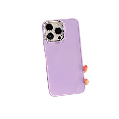 Luxe telefoonhoes voor iPhone 14 Pro Max, zachte siliconen beschermhoes, schokbestendig, dunne telefoonhoes, krasbestendig, zachte microvezelcoating, 6,7 inch (paars)