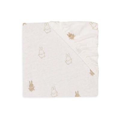 Jollein 511-507-67094 dra-på-lakan – Happy Miffy Nougat (60 x 120 cm)