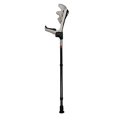 FDI - Béquilles Ergodynamiques Adultes. Paire de béquilles réglables en hauteur avec rembourrage et soft grip. Aluminium ultraléger. Couleur blanche. Taille L