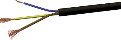 VOKA Kabelwerk H05VVF5X25 Câble H05VV-F 5 x 2,5 mm² Noir 100 m