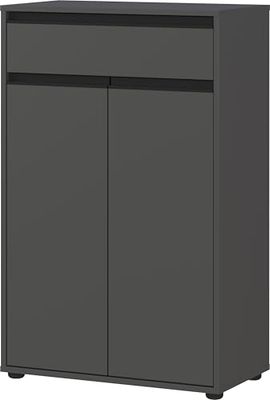 GERMANIA DIE MÖBELMACHER Comò 2202-547 con 1 cassetto e 2 Ante, Grafite, 34T x 63B x 98H cm (1 Schubladen)