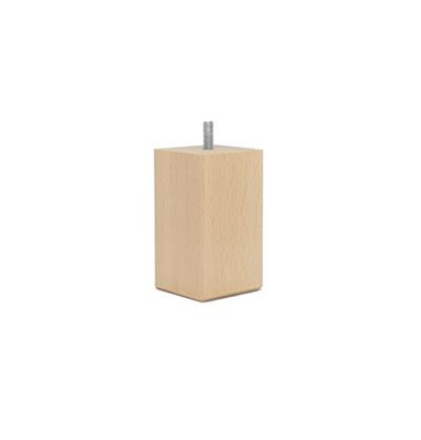 La Fabrique de Pieds De kant-en-klare poten – speelschommelvoeten 4-delig vierkant hout, hout, Verni Clair, 10 x 5,5 x 5,5 cm