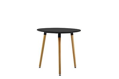 Homemania Mesa Diamond para el Comedor, Metal, Madera, Negro, 80 x 80 x 72.5 cm (HOMCN_1114)