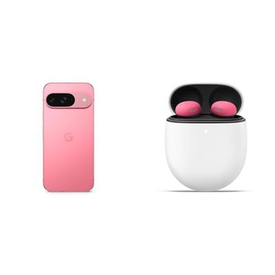 Google Pixel 9 - Smartphone Android sbloccato con Gemini, fotocamera avanzata, batteria con 24 ore di autonomia e display Actua da 6,3" - Rosa peonia, 128GB + Buds Pro 2