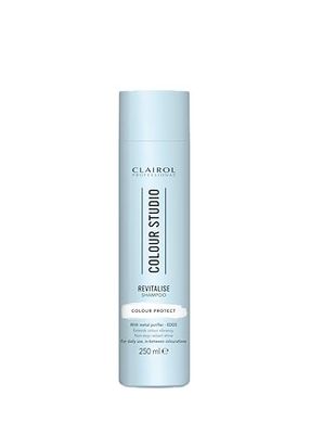 Clairol Professional Colour Studio | Step 3 Revitalise | Colour Protect Shampoo for Coloured Hair | Prolongs colour vibrancy with non-stop shine | All hair types | Vegan | 250 ml