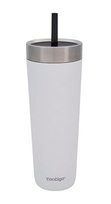 Contigo No-Spill Tumbler lekvrije thermosfles 720 ml | 100% lekvrij, geen morsen | Geïsoleerde roestvrijstalen thermosfles met deksel | koelt 14 uur lang | reisbeker | thermosfles | BPA-vrij