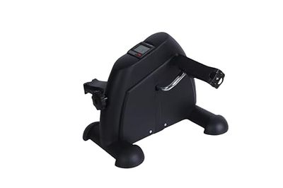 Endless Esercizio di pedale portatile con monitor digitale | bianco | Materiale: lega di acciaio | Sotto la scrivania Pedale per bici | Ciclo del piede | Macchina per esercizi di braccia e gambe | Per