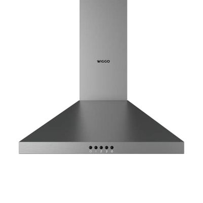 Wiggo Hotte murale 60 cm I pour évacuation d'air ou recirculation hotte aspirante 300 m³/h avec éclairage LED & 3 niveaux de puissance I avec filtre à graisse & 2 filtres à charbon I inoxydable