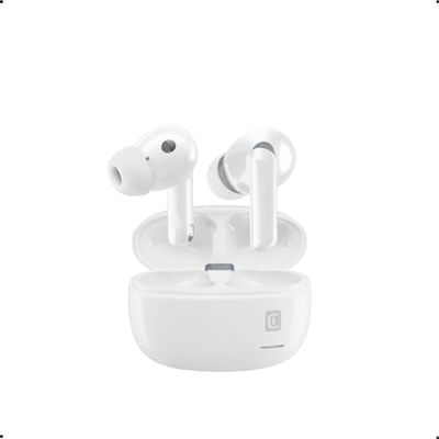 cellularline - ECLIPSE - Auricolari In-Ear Wireless con Custodia di Ricarica - Bluetooth - Con Tecnologia ANC ed ENC - Playtime totale 18 ore - Bianco