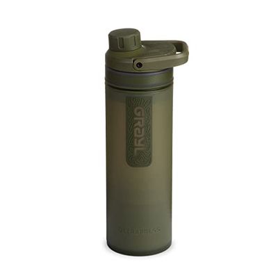 GRAYL UltraPress 500ml waterzuiveraar & filterfles voor wandelen, backpacken, survival, reizen (Olive Drab)