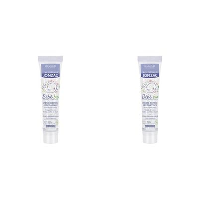 Eau Thermale Jonzac - BÉBÉ BIO - Crème dermo-réparatrice (Lot de 2) - Amande - Hydratant