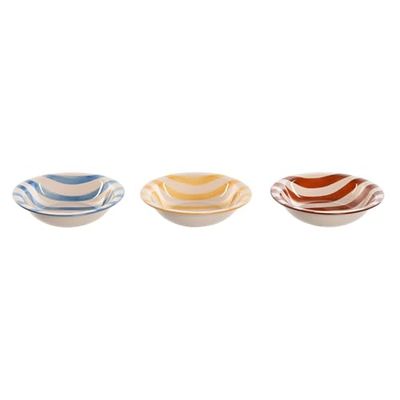 PLATO LOZA 21,5X21,5X5,5 RAYAS 3 SURT.