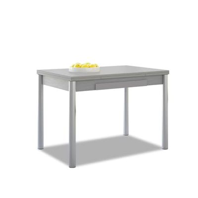 ASTIMESA - Table de Cuisine Extensible - Structure en Aluminium et Plateau laminé - Couleur Grise - Idéale pour Les Petits espaces - Dimensions : 90 x 50 cm - Extensible : 140 x 50 cm