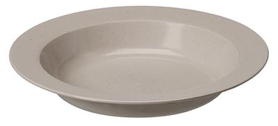 GASTROMAX Deep Plate 22 cm BIO | Grey | Picnics, Camping, BBQ's, Poolside, Indoor/Outdoor Use | Heat Resistant | Food Approved and BPA Free | Dishwasher and Microwave Safe | L22 x W22 x H4 cm