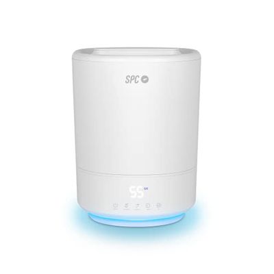SPC Evadne - Humidificateur WiFi Intelligent Ultrasonique Grande Capacité 4.5L Lumière UV-C Charge d'eau supérieure, Modes Automatique Manuel et Nuit Diffuseur d'arômes Veilleuse Minuteur Sans BPA