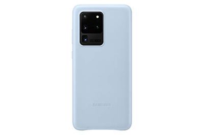 Samsung Lederen smartphone cover EF-VG988 voor Galaxy S20 Ultra mobiele telefoonhoes, echt leer, beschermhoes, stootvast, premium, blauw