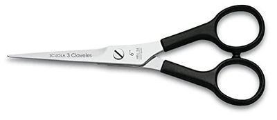 3 Claveles Relax - Ciseaux sculpteurs pour coiffeur, 6", couleur noire