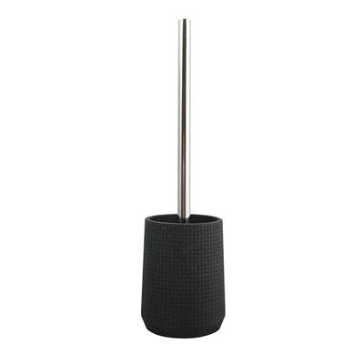 MSV Brosse WC avec Support Polyrésine Norden Noir