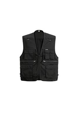 Planam Gilet estivo da uomo, colore nero, modello 1410, taglia M