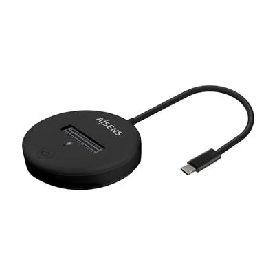 AISENS USB-C Dock M.2 (NGFF) ASUC-M2D013-BK SATA/NVMe A USB3.1 Gen2, svart