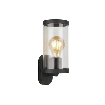 BRILONER Lampe d'extérieur en verre IP44 E27 Noir 230 x 95 x 115 mm (L x l x H)