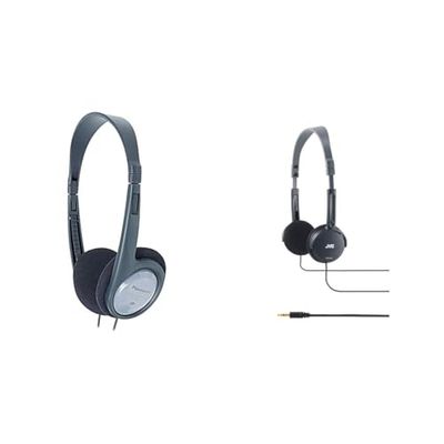 Panasonic Rp-Ht090 Cuffie A Padiglione Aperto, Leggere Per Ottimo Comfort, Cavo 5M Per Utilizzo Con Tv, Controllo Volume Sul Cavo, Porta Xbs, Altoparlante Da 30Mm & Jvc Ha-L50B Cuffie Mini/Leggere